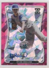 2020 Leaf Metal Draft Pink Crystals 3/7 Dylan MacLean #BA-DML Auto c8a