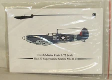 CMB-Czech Master Resin No. 130 Supermarine Seafire Mk. II C 1:72 Scale NIB-NOS