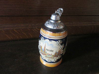 TOLLER BIERKRUG BARBOTINE MIT DECKEL ZU SCHÖN BRÜSSEL