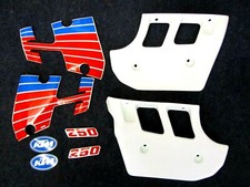 KTM Kühlerblenden Schaufeln + Decals weiß MX 125 1991-1992 SX 250 1990-1992
