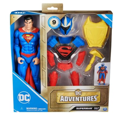 Dc Adventures Superman Man Of Steel Toy Figure 12'' With Armour Suit New