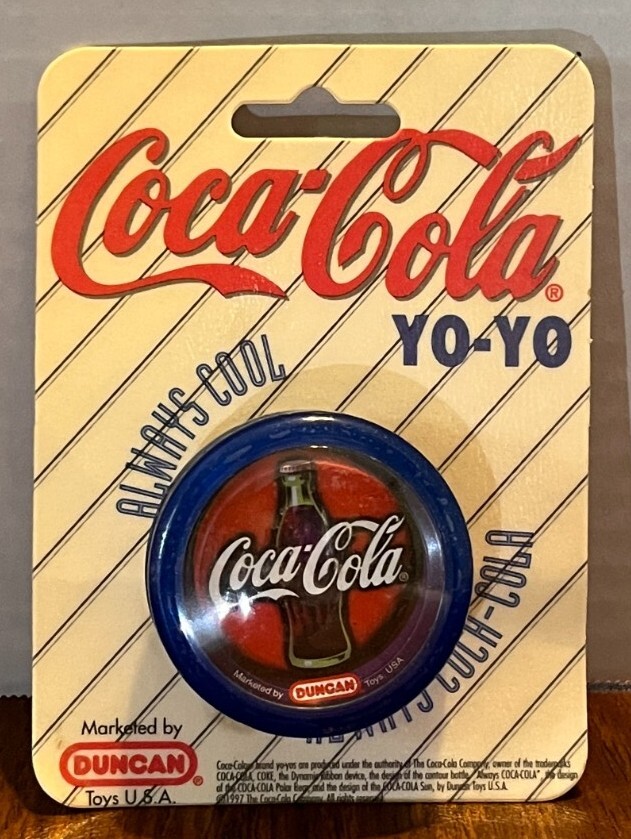 Vintage 1997 Duncan Always Cool Coca-Cola Blue Yo-Yo yoyo Made in