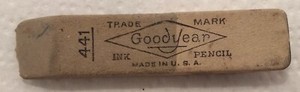 VINTAGE Goodyear Ink And Pencil Rubber Eraser "441" - Advertising!