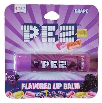 NEW GRAPE PEZ CANDY Flavored scented Lip Balm .12 oz