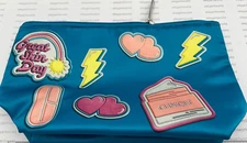 Clinique  Cosmetic Makeup Bag pouch Travel Size w/ Zipper 9"x5"x2.5" NEW PIC