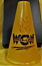RARE WCW INTENSITY CONE SIGNED BY HULK HOGAN - JIMMY HART STYLE