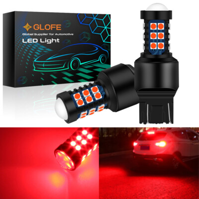 2pc Red Super Bright 7443 7444 7440 7441 LED Bulbs Brake Stop Light Lamp GLOFE