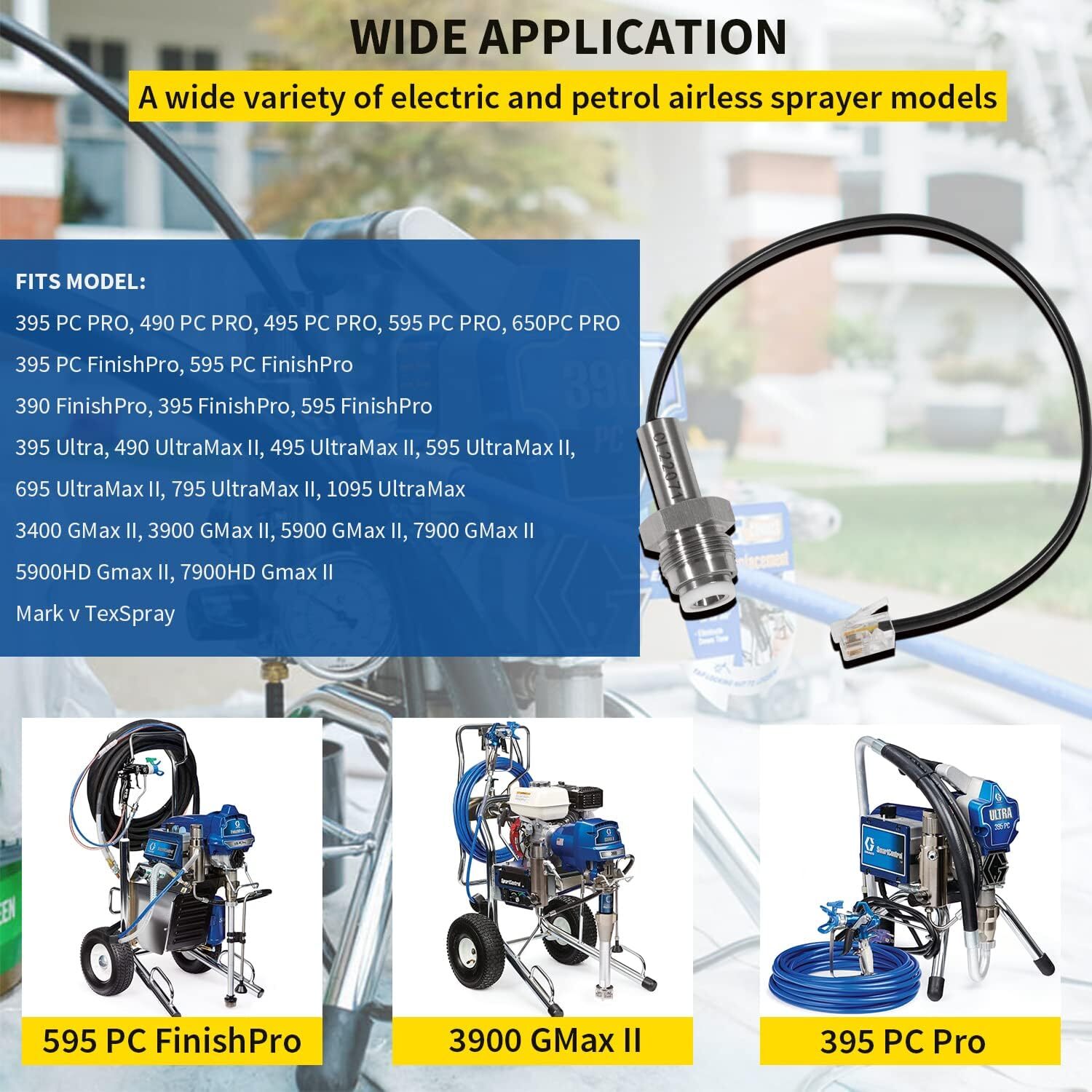 243222 Airless Sprayer Pressure Transducer for Graco Airless Paint Sprayer eBay