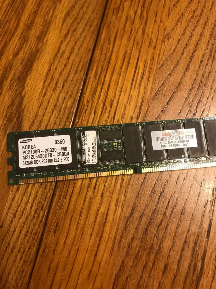 Samsung PC2100R-25330-MO M312L6420DT0-CB0Q0 512MB DDR GL2.5 Ships N 24h - Image 2 of 4