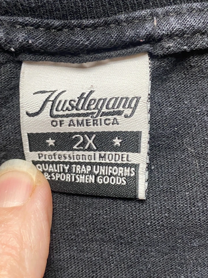 Camisa Hustle Gang Adulto 2X Negro Jefe Indio Tocado 100 Dólares EE. UU. Patín Hombres Foto 4 de 4