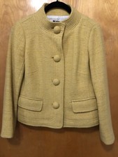 J. Crew Golden Yellow Wool Tweed Blazer Jacket Women s Size 2 89224