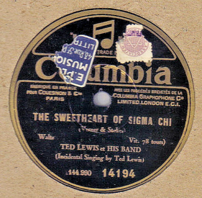 TED LEWIS - CHOOSE ANY ONE OF TEN 78 rpm disc
