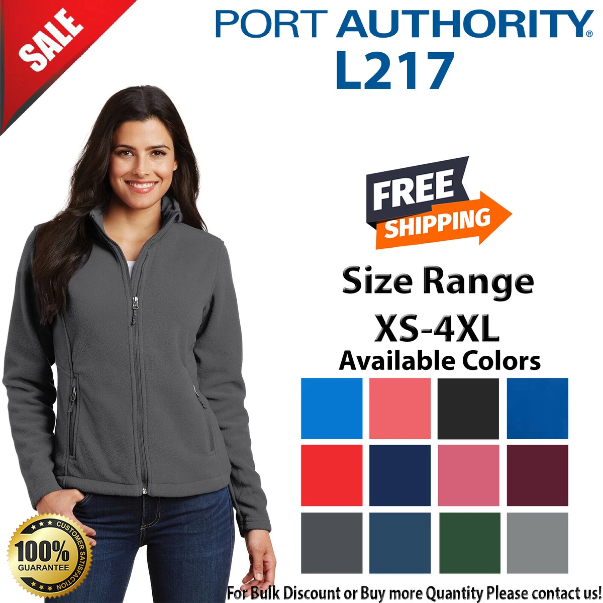 Port Authority L217 Womens Long Sleeve Value Fleece Jacket With