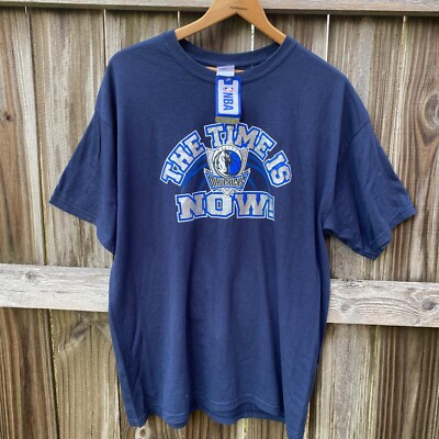 Dallas Mavericks T Shirt XL The Time Is Now Blue Short Sleeve New