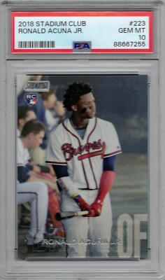 2018 Topps Stadium Club Baseball #223 Ronald Acuna Jr. Rookie Card