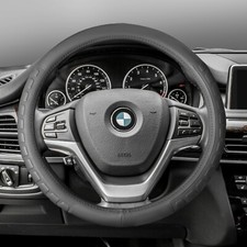 Microfiber Embossed Leather Steering Wheel Cover Universal Fit