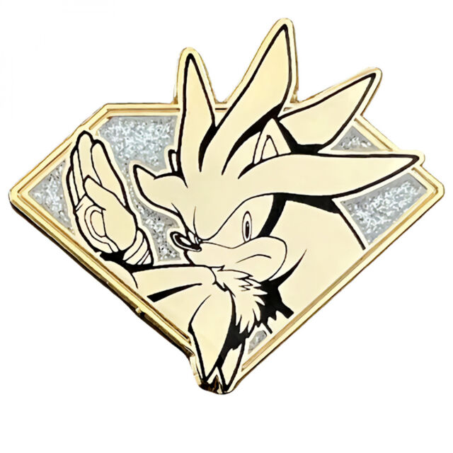Sonic The Hedgehog Silver Hedgehog Golden Series Enamel Pin Gold