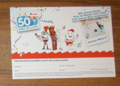 Rare Advertising Ferrero Ü Egg Kinder Chocolate 50 Years Fuji Instax Mini 9 Promo