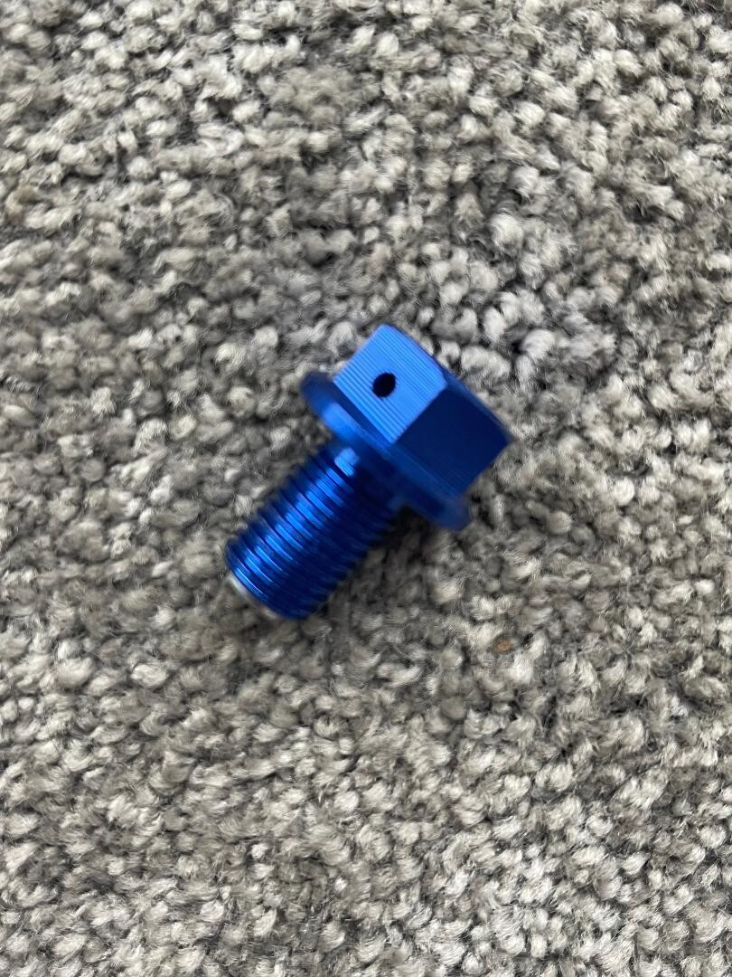 YAMAHA* SEE FITMENT LIST BELOW *  M10x15 P1.25   ZETA MAGNETIC DRAIN BOLT BLUE