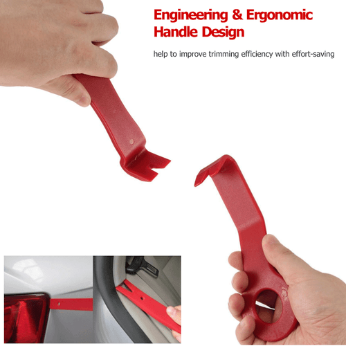 Plastic Trim Removal Pry Tool Set for Car Radio Panel Door Dash Clip Fasteners - Picture 8 of 12