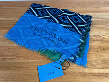 Smythson Modal, Linen & Silk Diamond Pattern Summer Luxury Scarf BNWT RRP £225