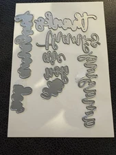 Stampin’ Up! Amazing Thanks Dies (Set Of 6 Dies)  Words W/ Shadowing