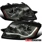 Fit 1999-2006 Audi TT Smoke LED Tube Projector Headlights Lamps Left+Right 99-06