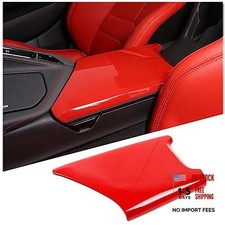 Armrest Box Panel Cover Compatible with Chevrolet Corvette C8 2020-2026, Red