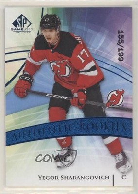 2020 SP Game Used Edition Blue Burst /199 Yegor Sharangovich #191 Rookie RC 0nr3