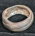 Vintage Sterling Silver 925 Woven Band Wrapped Ring Sz 8