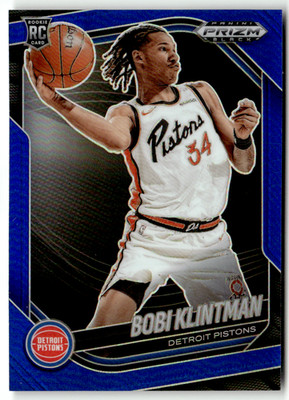 Panini Prizm Black 2024-25 NBA No. 234 Bobi Klintman Rookie Blue Prizm 83/199