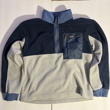 Patagonia Kids' blue grayMicrodini 1/2-Zip Pullover - XL