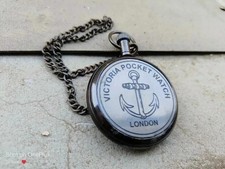 Brass Elgin Pocket Watch with Chain Nautical Maritime Victoria Pocket Watch Gift
