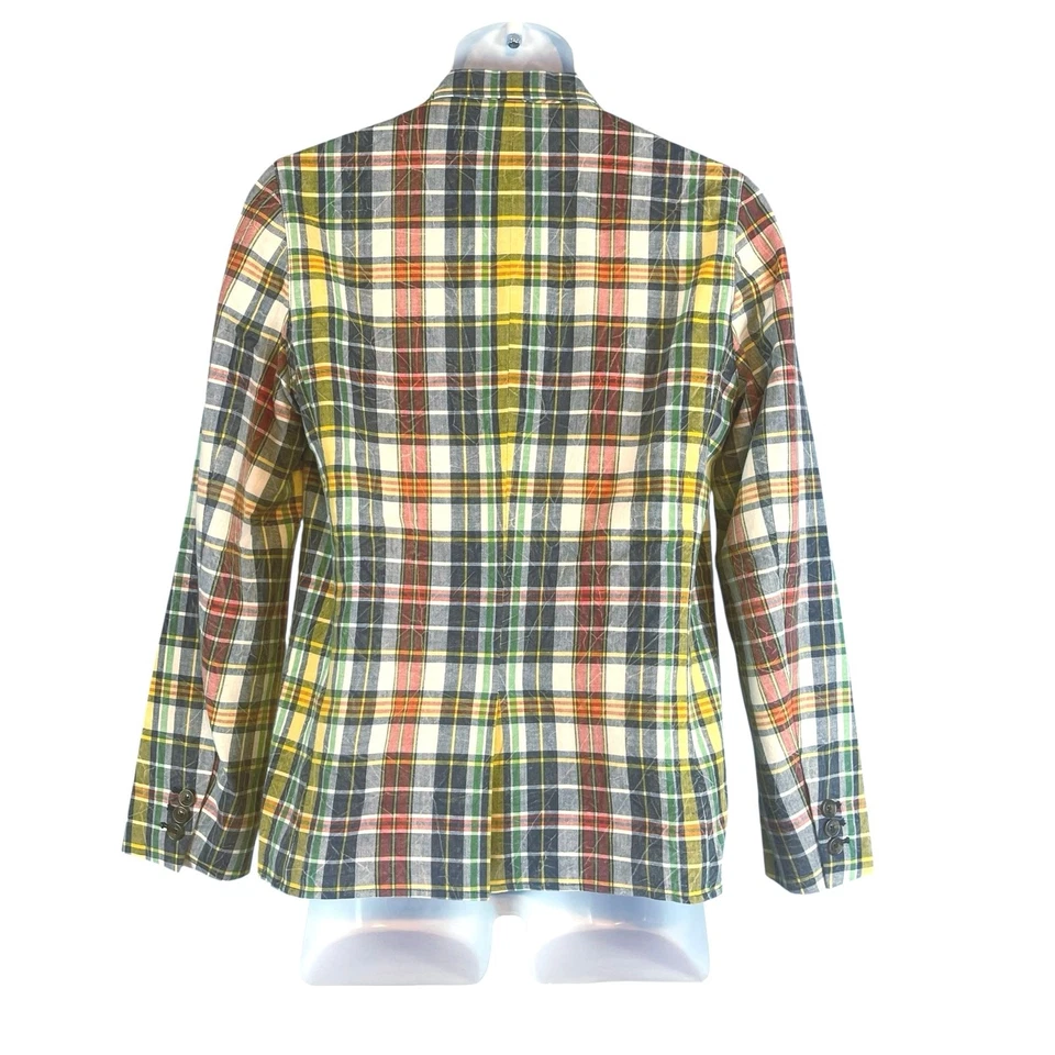 Blazer Brooks Brothers Rojo Vellón Niños Madrás Cuadros Preppy Clásico Grande Foto 4 de 4