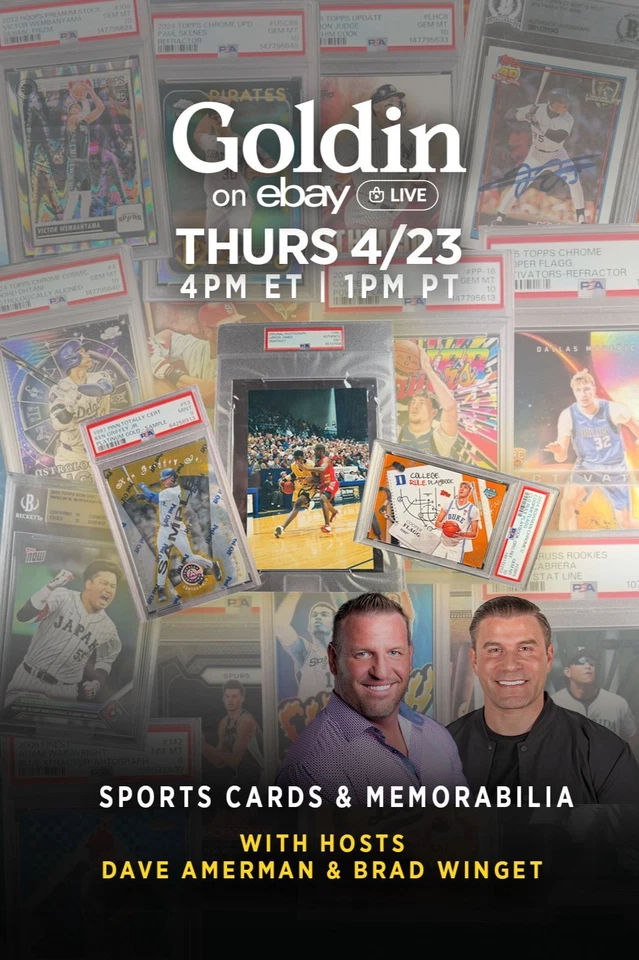 $1 STARTS! Sports Cards & Memorabilia Show with Dave Amerman & Brad Winget!