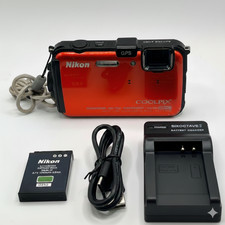 Nikon COOLPIX AW100 Orange Waterproof Shockproof GPS Digital Camera DDP SpeedPAK