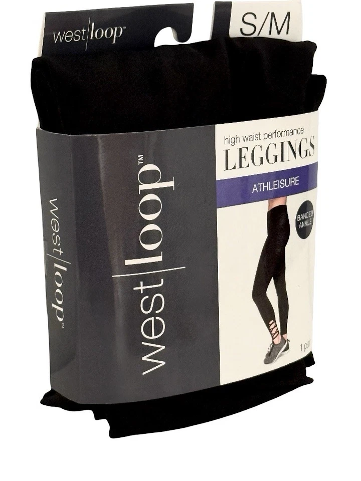 West Loop Athleisure Criss Cross Leggings SIZE 4,5,6,7,8 Small Medium High Waist - Image 2 of 3