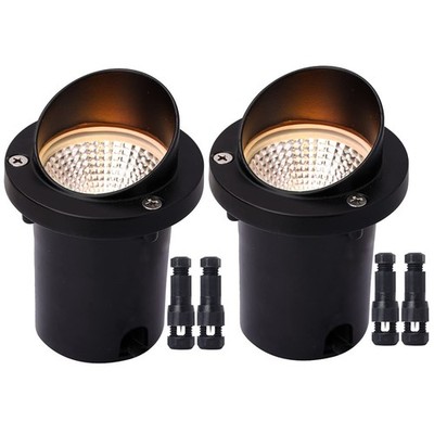LED Low Voltage Landscape Light,12-24V AC/DC Shielded In-Ground Light IP67 Wa...