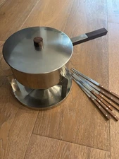 Fondue Set Mid Century Modern Danish, Stelton, Peter Homblad Excellent Condition