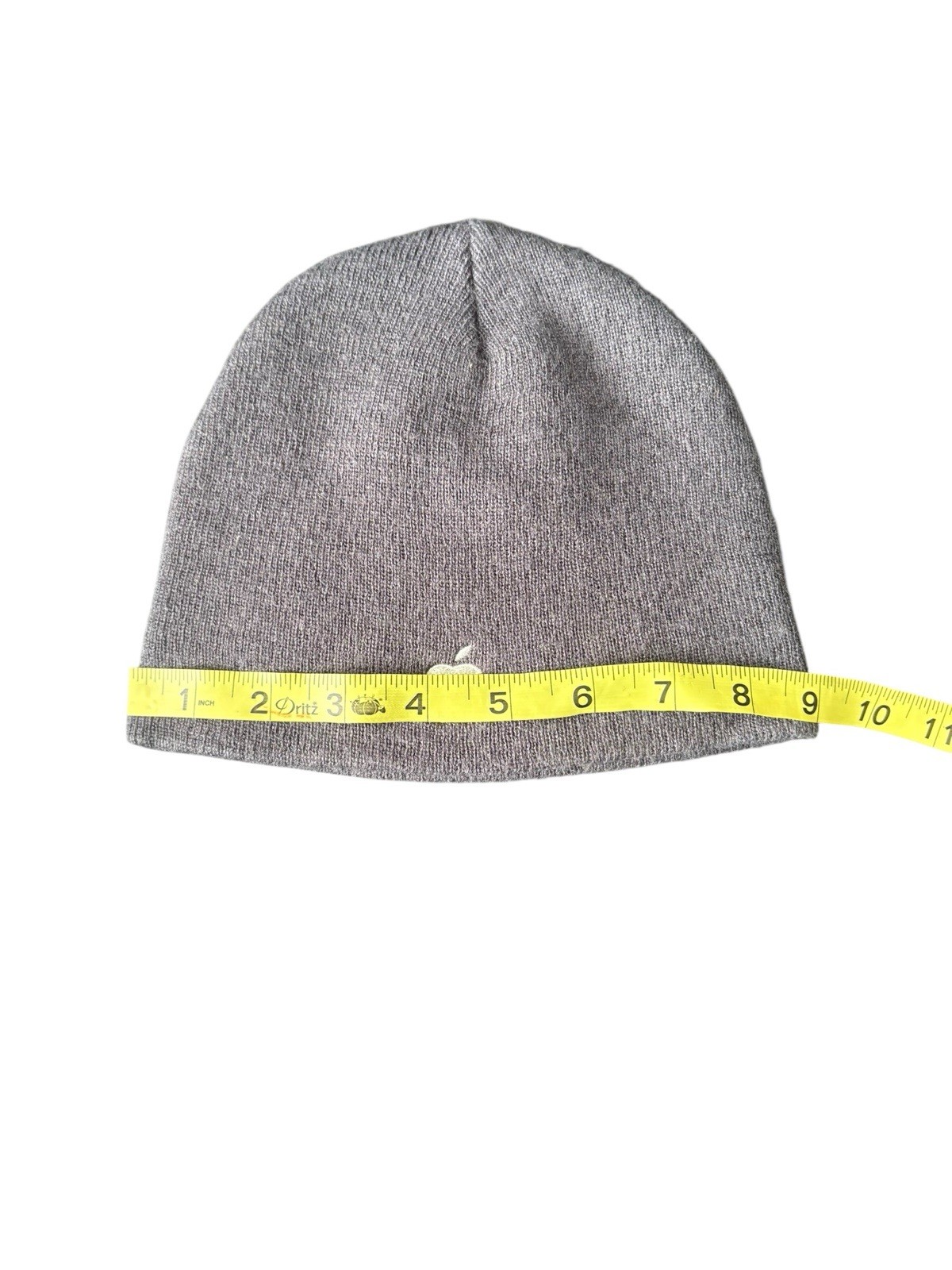 Apple Computer Beanie LOGO Hat Knit Solid Gray Ma… - image 8