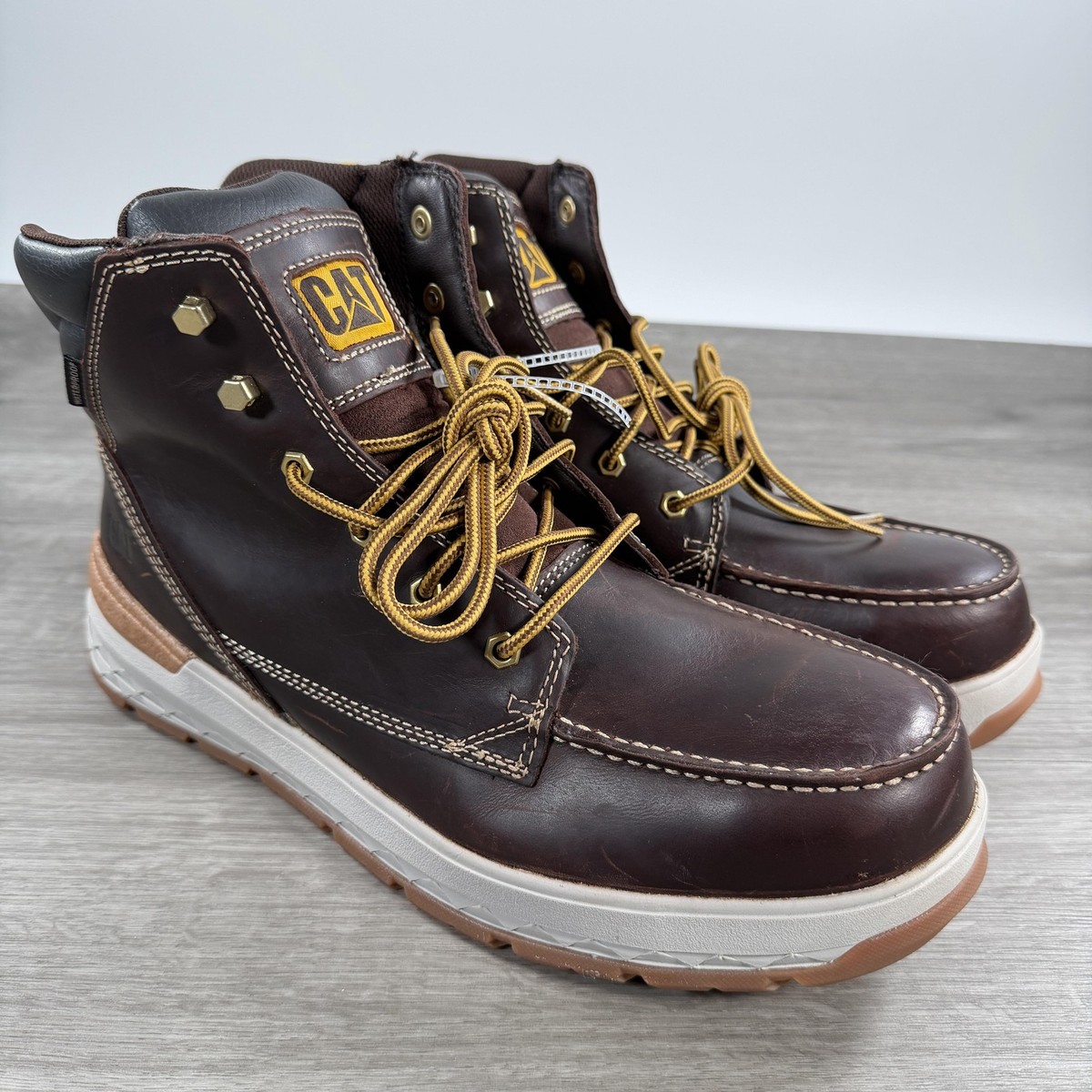 CAT Work Boots Mens Size 14 P91402 Brown Carbon Composite  display picture 1