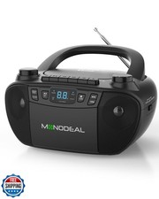 MONODEAL Cassette Tape Player with Bluetooth, Boom Box CD Player AM FM Radio,