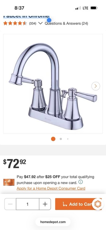 Melina 4 in. Centerset Double Handle High-Arc Bathroom Faucet in Chrome