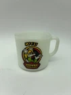Showbiz Pizza Mitzi Mug Milk Glass Vintage Diner Coffee Cup White Collectible