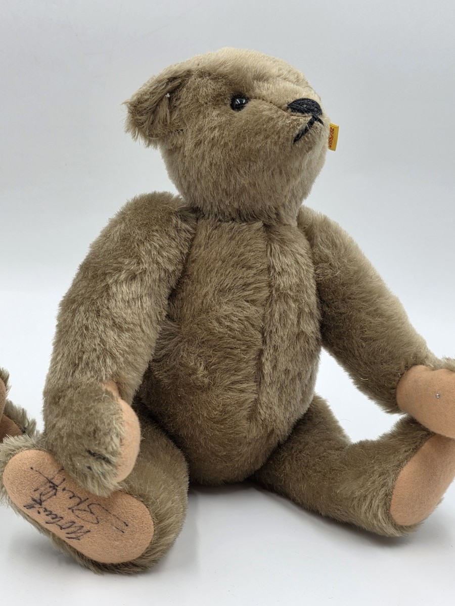 Rare Set Of 3 1982 Steiff Museum Teddy Bear Hand Signed Mohair