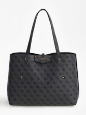 Guess Eco Brenton Womens Tote Bag In Coal