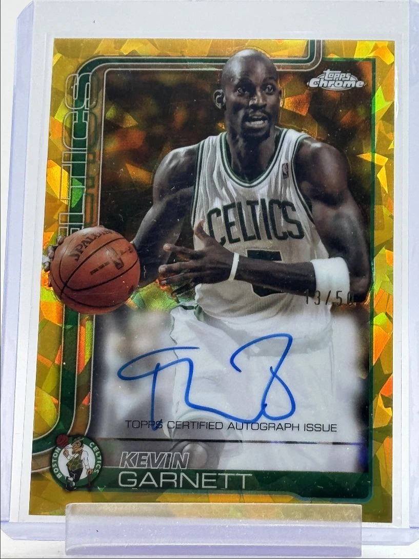 Topps Kevin Garnett Basketball Autographed Sports Trading Cards