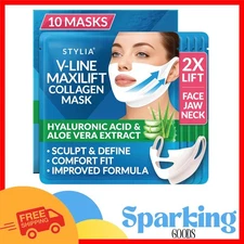 10-Pack MaxiLift V-Line Lifting Mask - Firming and Moisturizing Face Treatment