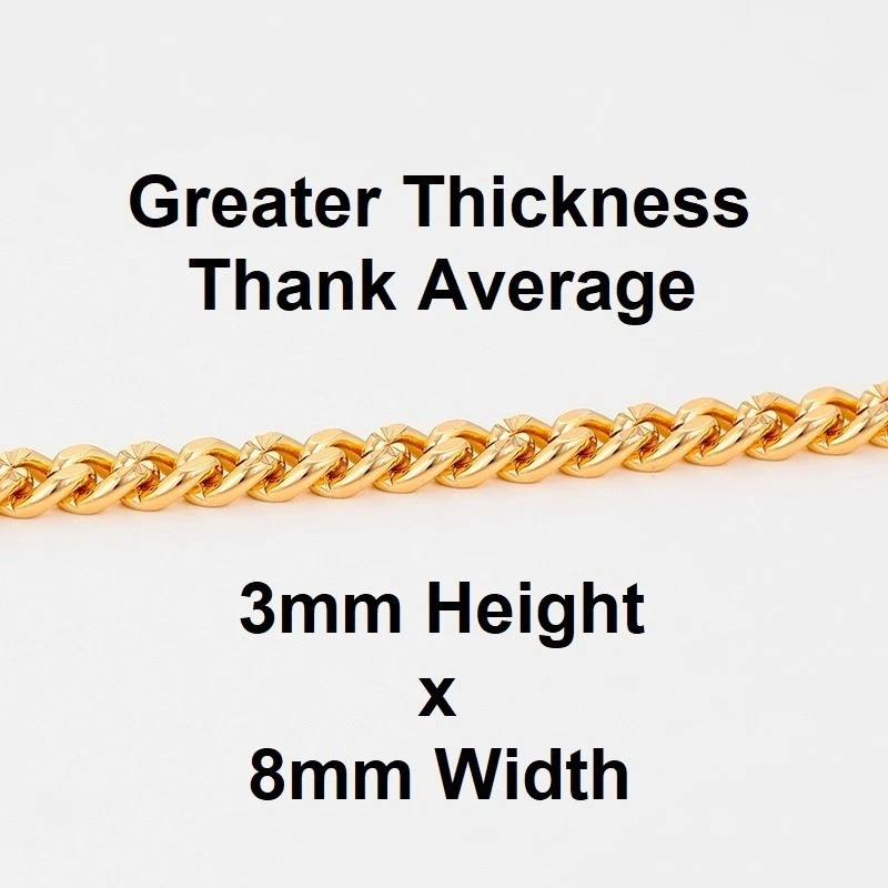 Solid 18K Rose Gold Filled Tarnish-Free 8mm Italian Womens Mens 7" Bracelet - Image 3 of 4