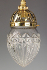 Elegant Antique Cut Glass Open Pendant Light